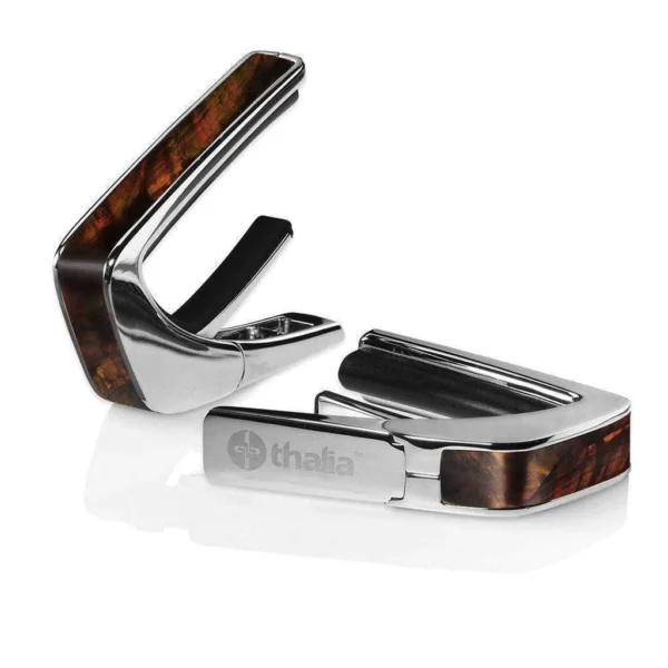 Thalia TH-CC200-WW Chrome Finish Capo w/Tennessee Whisky Wing Inlay
