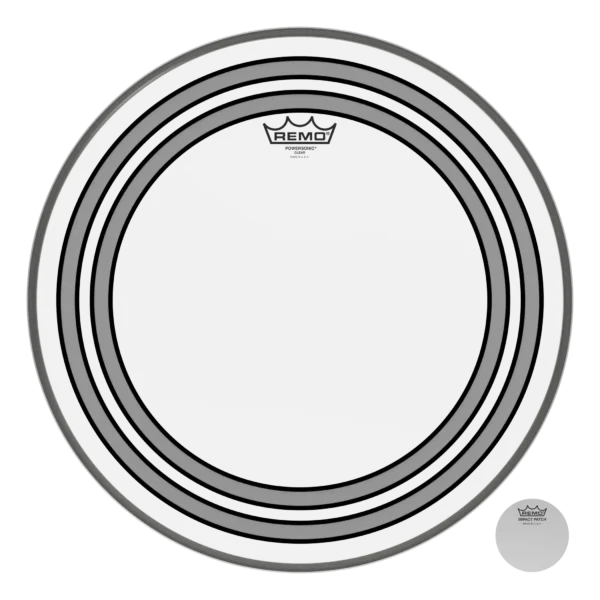 Remo PW-1324-00 - Powersonic 3 Bass Clear 24"